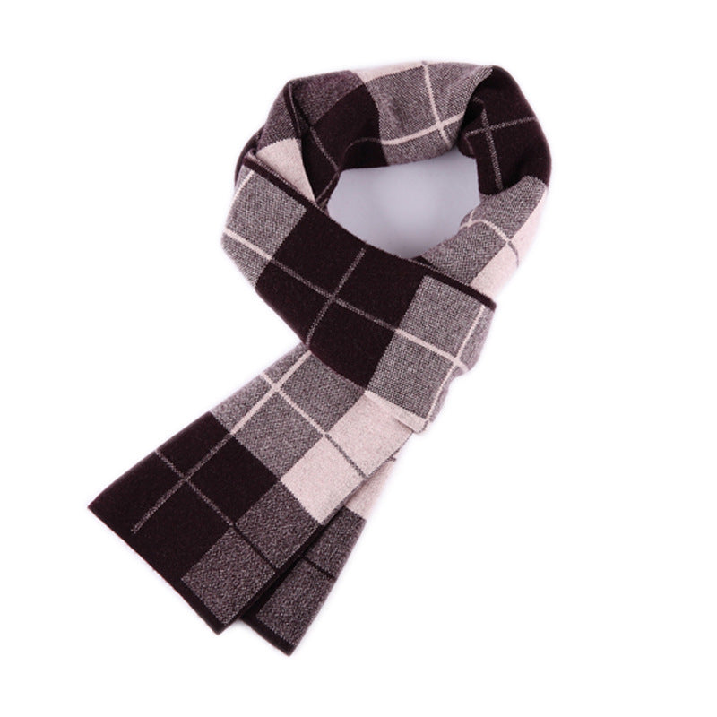 Women's scarf autumn and winter pure wool warm male student plaid shawl dual-use autumn and winter thickening all-match scarf customization