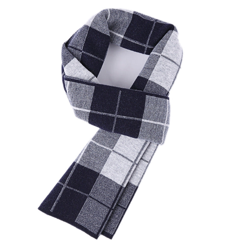 Women's scarf autumn and winter pure wool warm male student plaid shawl dual-use autumn and winter thickening all-match scarf customization