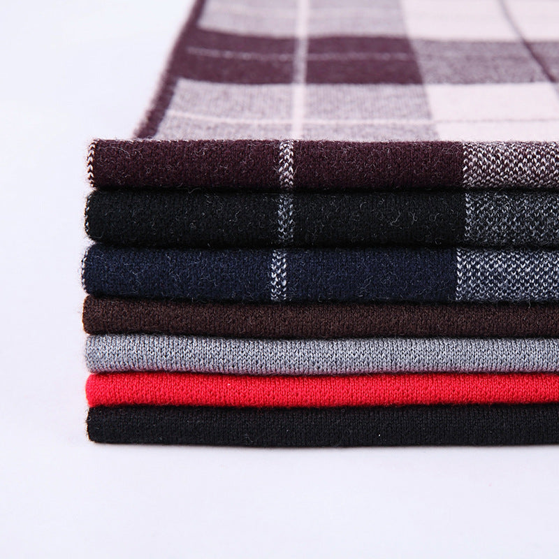 Women's scarf autumn and winter pure wool warm male student plaid shawl dual-use autumn and winter thickening all-match scarf customization