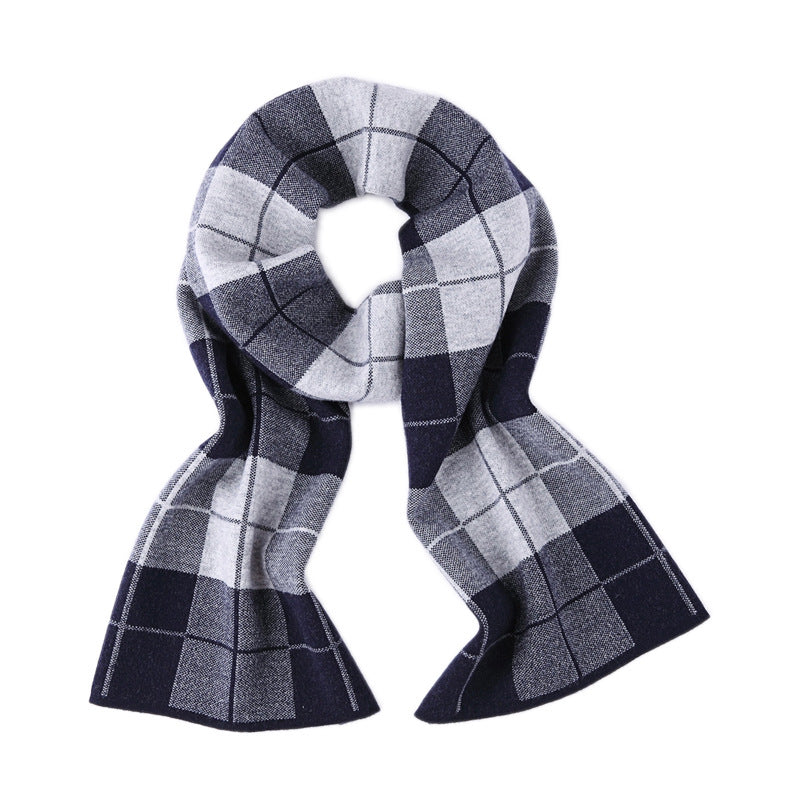 Women's scarf autumn and winter pure wool warm male student plaid shawl dual-use autumn and winter thickening all-match scarf customization