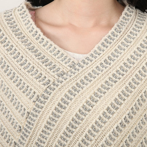 <transcy>Winter Outwear Women'S Knit Warm Tassels Poncho Cape Coat Winter</transcy>