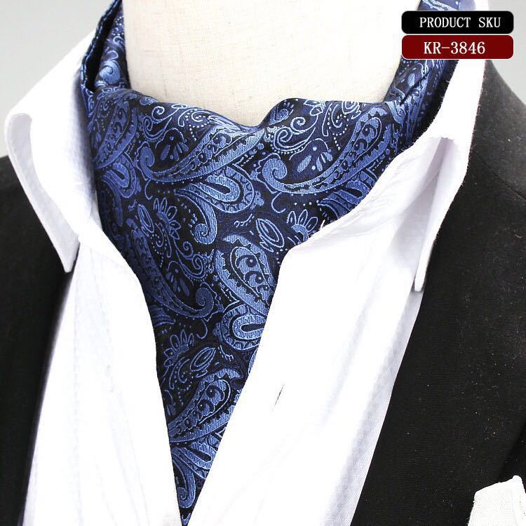 Cashew scarf men's paisley polyester jacquard British style suit shirt collar mouth napkin dot polka dots business scarf