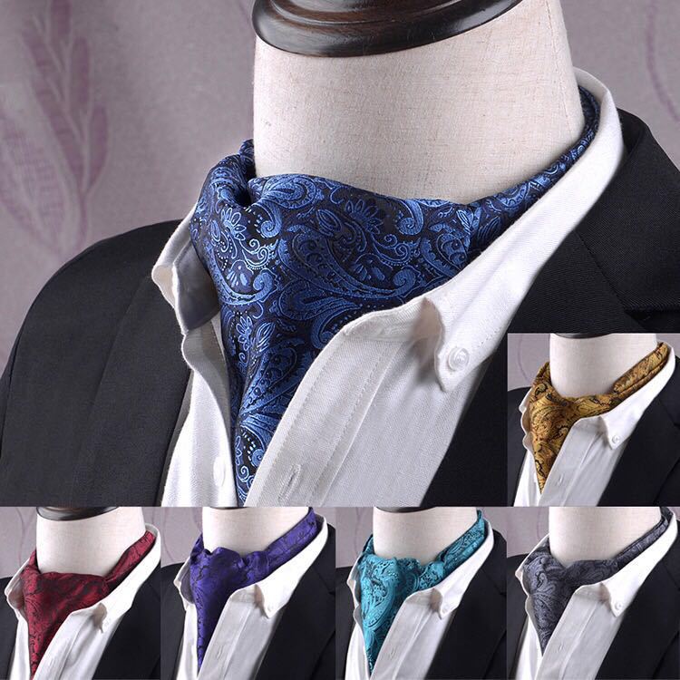 Cashew scarf men's paisley polyester jacquard British style suit shirt collar mouth napkin dot polka dots business scarf