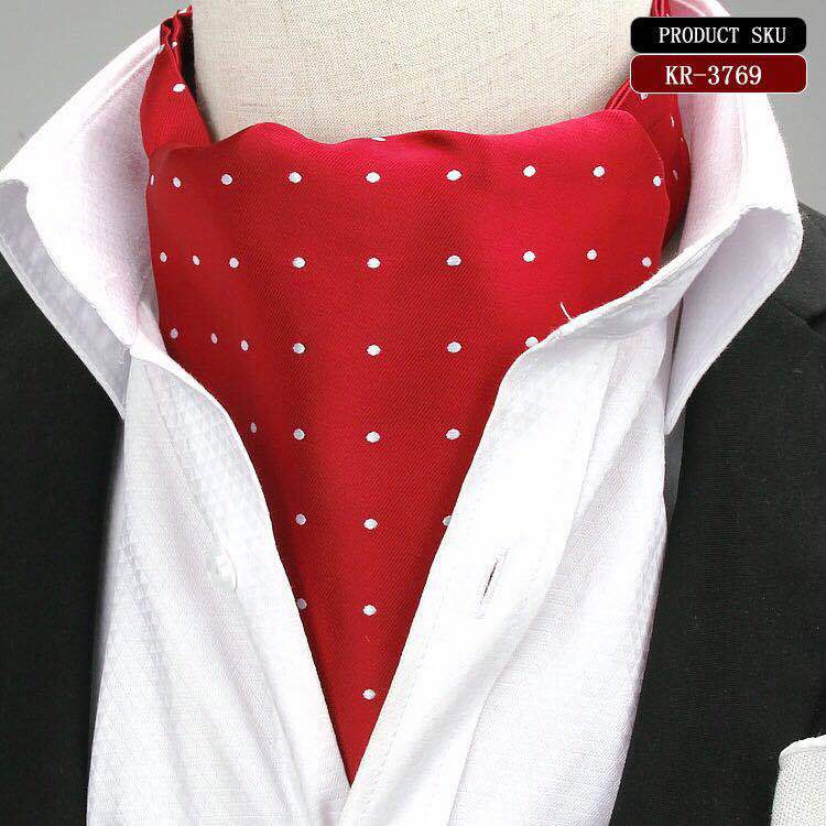 Cashew scarf men's paisley polyester jacquard British style suit shirt collar mouth napkin dot polka dots business scarf