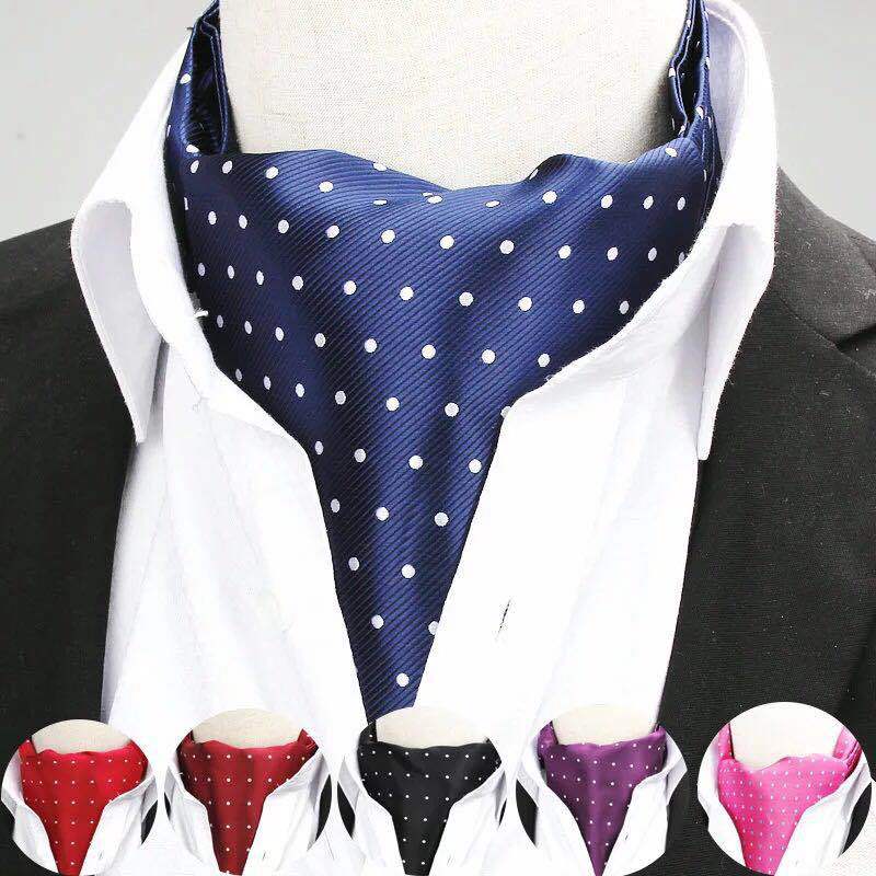 Cashew scarf men's paisley polyester jacquard British style suit shirt collar mouth napkin dot polka dots business scarf