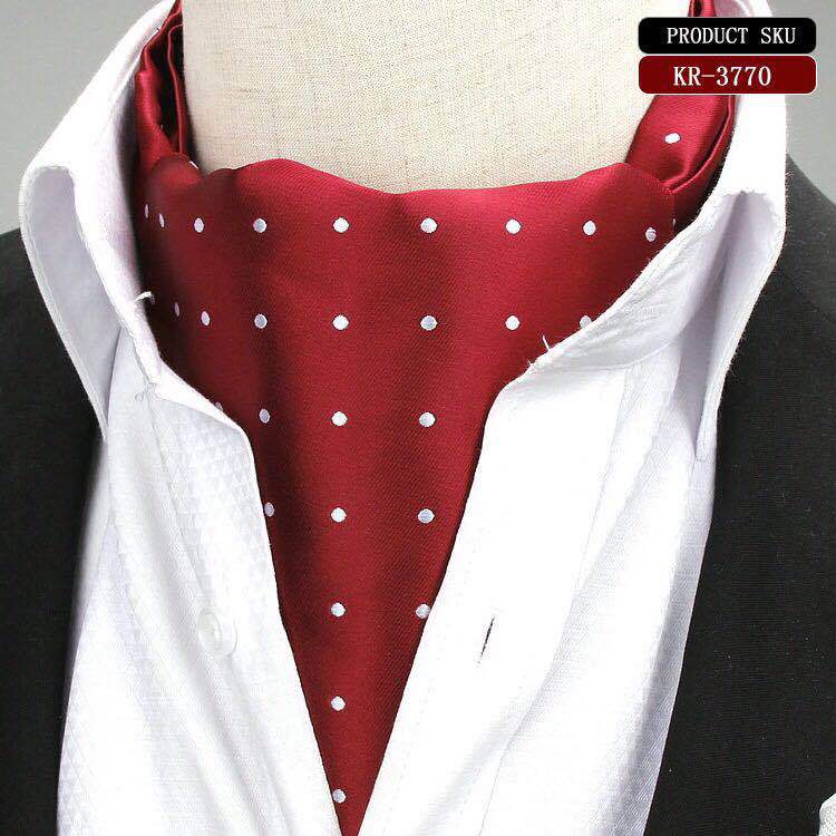 Cashew scarf men's paisley polyester jacquard British style suit shirt collar mouth napkin dot polka dots business scarf