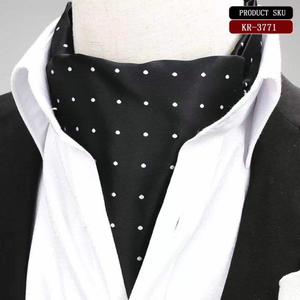 Cashew scarf men's paisley polyester jacquard British style suit shirt collar mouth napkin dot polka dots business scarf