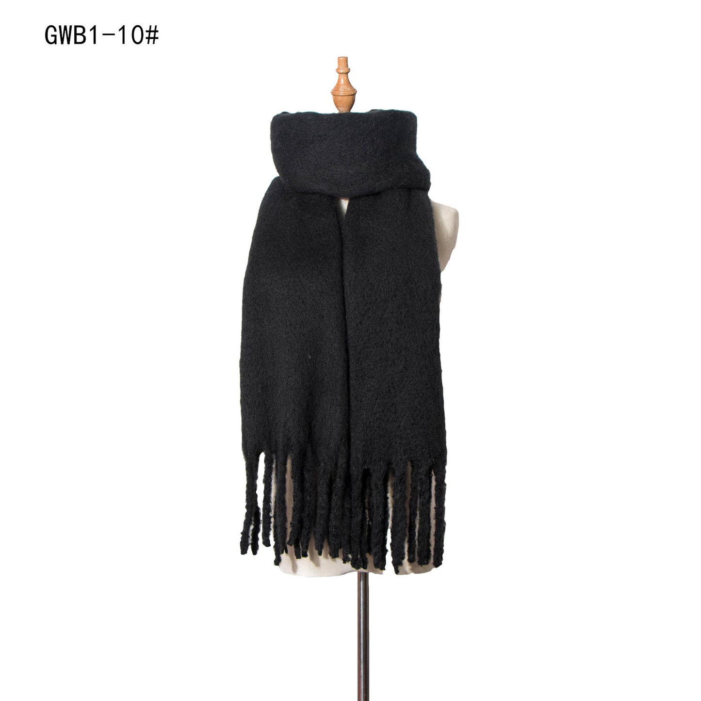 European and American autumn and winter New thick tassel circle sand solid color scarf women's thickened men's shawl factory wholesale