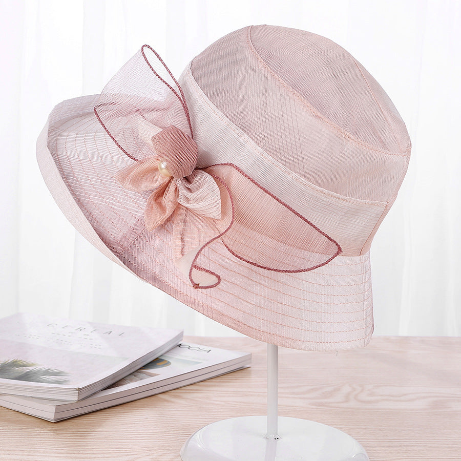 Hat Ladies new summer anti-outside line wide brim hat Korean style flower sun protection sun hat versatile fashion cloth cap Women