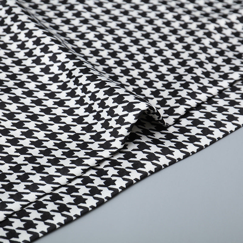 Autumn and Winter new European and American men's houndstooth silk scarf long double-sided men's scarf custom gift silk scarf