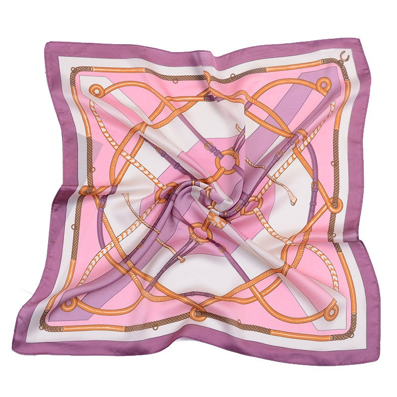 spring new silk Section 53 small silk scarf women's retro artistic small scarf ins Korean ornament small scarf